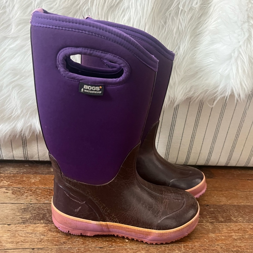 Bogs Youth Solid Classics in Purple and Pink